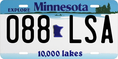 MN license plate 088LSA