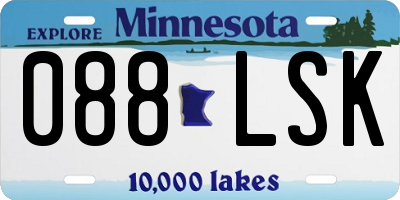 MN license plate 088LSK