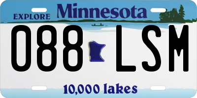MN license plate 088LSM