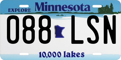 MN license plate 088LSN