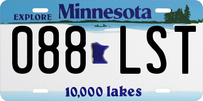 MN license plate 088LST