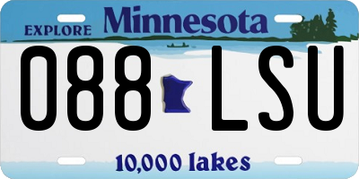 MN license plate 088LSU