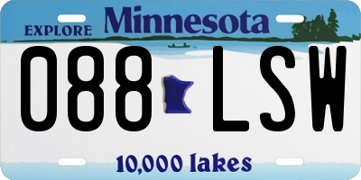 MN license plate 088LSW
