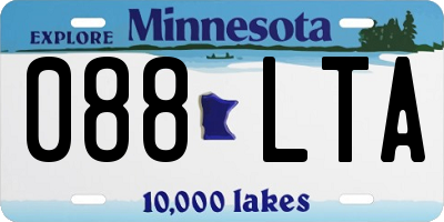 MN license plate 088LTA