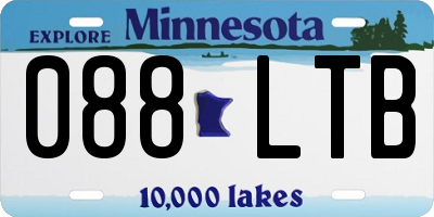 MN license plate 088LTB