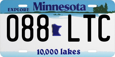MN license plate 088LTC