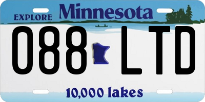 MN license plate 088LTD