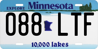 MN license plate 088LTF
