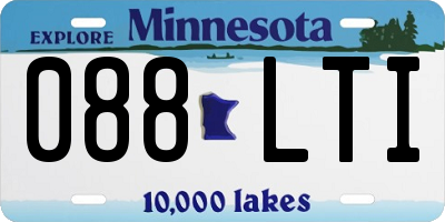 MN license plate 088LTI