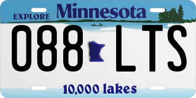 MN license plate 088LTS