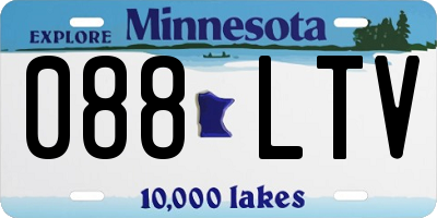 MN license plate 088LTV