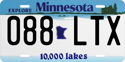 MN license plate 088LTX