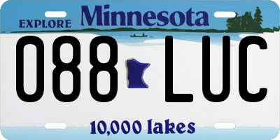 MN license plate 088LUC