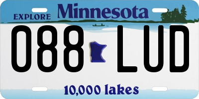 MN license plate 088LUD