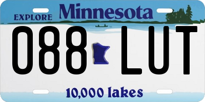 MN license plate 088LUT