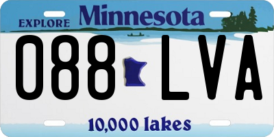 MN license plate 088LVA