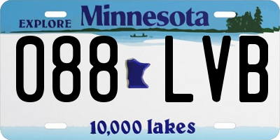 MN license plate 088LVB