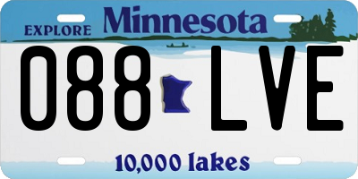 MN license plate 088LVE