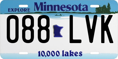 MN license plate 088LVK