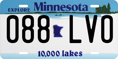MN license plate 088LVO