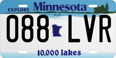 MN license plate 088LVR