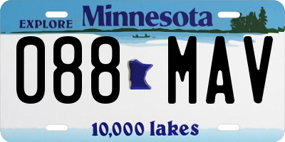 MN license plate 088MAV