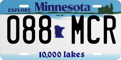 MN license plate 088MCR