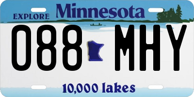 MN license plate 088MHY