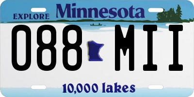 MN license plate 088MII