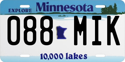 MN license plate 088MIK