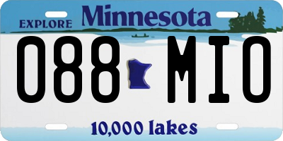 MN license plate 088MIO