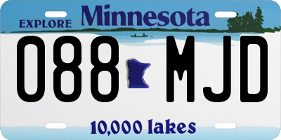 MN license plate 088MJD