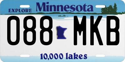 MN license plate 088MKB