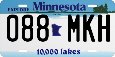 MN license plate 088MKH
