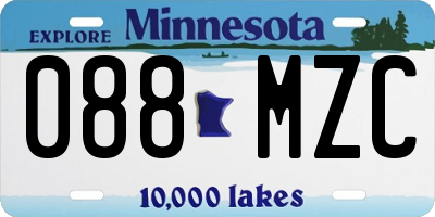 MN license plate 088MZC