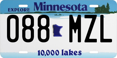 MN license plate 088MZL
