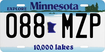 MN license plate 088MZP