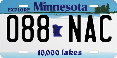 MN license plate 088NAC