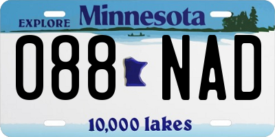 MN license plate 088NAD