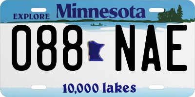 MN license plate 088NAE