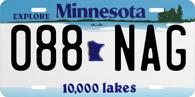 MN license plate 088NAG