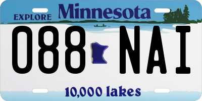 MN license plate 088NAI