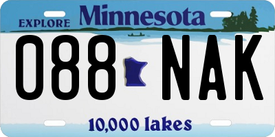 MN license plate 088NAK