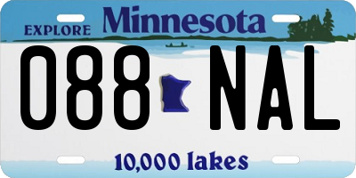 MN license plate 088NAL
