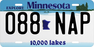 MN license plate 088NAP
