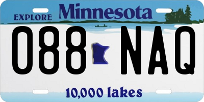 MN license plate 088NAQ