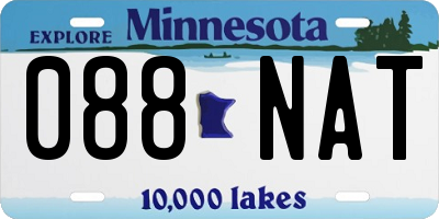 MN license plate 088NAT