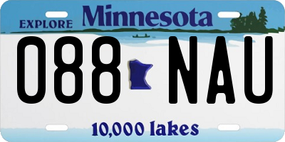 MN license plate 088NAU