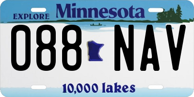 MN license plate 088NAV