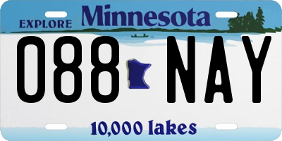 MN license plate 088NAY